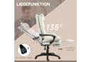 Vinsetto Bürostuhl mit Massagefunktion und Liegefunktion Cremeweiß Bild 5