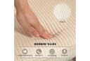 HOMCOM Schaukelstuhl Sessel Beige Buchenholz Polsterstuhl Bild 5