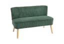HOMCOM 2-Sitzer Sofa Grün Cord-Optik Holzbeine Bild 1