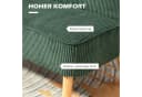 HOMCOM 2-Sitzer Sofa Grün Cord-Optik Holzbeine Bild 4