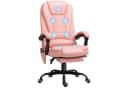 Vinsetto Massage-Bürostuhl Rosa mit Liegefunktion und Fernbedienung Bild 1