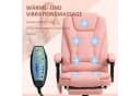 Vinsetto Massage-Bürostuhl Rosa mit Liegefunktion und Fernbedienung Bild 4