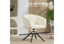 HOMCOM Relaxsessel Cremeweiß mit 360° Drehfunktion und Armlehne Bild 4