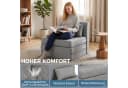HOMCOM Bodenkissen Schlafsessel Grau Klappbar Bild 5