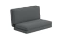 HOMCOM Sitzkissen 3-in-1 Klappbar Schlafsofa Samtoptik Dunkelgrau Bild 1