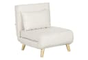 HOMCOM Schlafsofa Klappsessel mit Bettfunktion Cremeweiß Bild 1