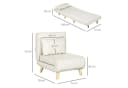 HOMCOM Schlafsofa Klappsessel mit Bettfunktion Cremeweiß Bild 3