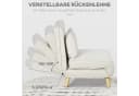 HOMCOM Schlafsofa Klappsessel mit Bettfunktion Cremeweiß Bild 5