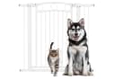 PawHut Hundegitter Treppenschutzgitter Weiß Stahl Bild 1