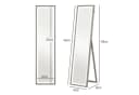 HOMCOM Standspiegel mit LED-Beleuchtung Grau Bild 3
