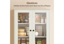 HOMCOM Hochschrank Cremeweiß mit Acryltüren und verstellbaren Regalen Bild 4