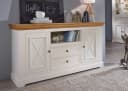 Woodroom Sideboard Oslo massiv Kiefer weiß gewachst Bild 3