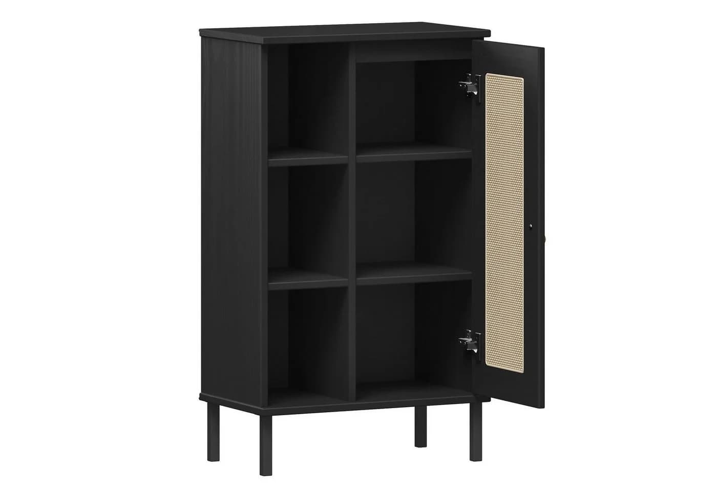 Woodroom Regal Valencia Moderner Holzschrank Schwarz Kiefer - Bild 4