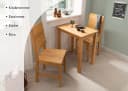 Woodroom Esstisch Kota Hevea Massivholz Lackiert Eichefarben Bild 3