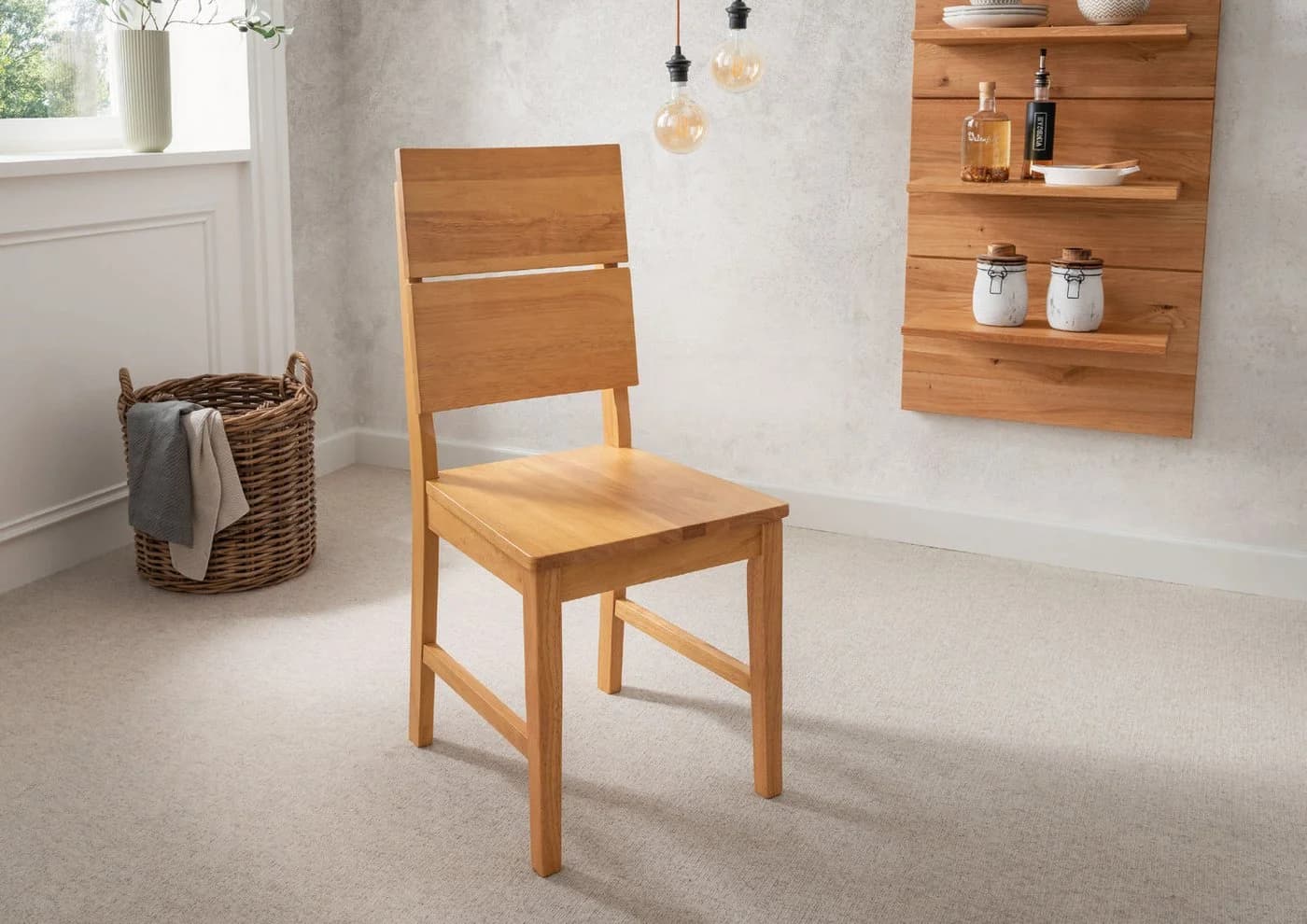 Woodroom Essgruppe Kota aus Hevea Massivholz mit 2 Stühlen - Bild 5