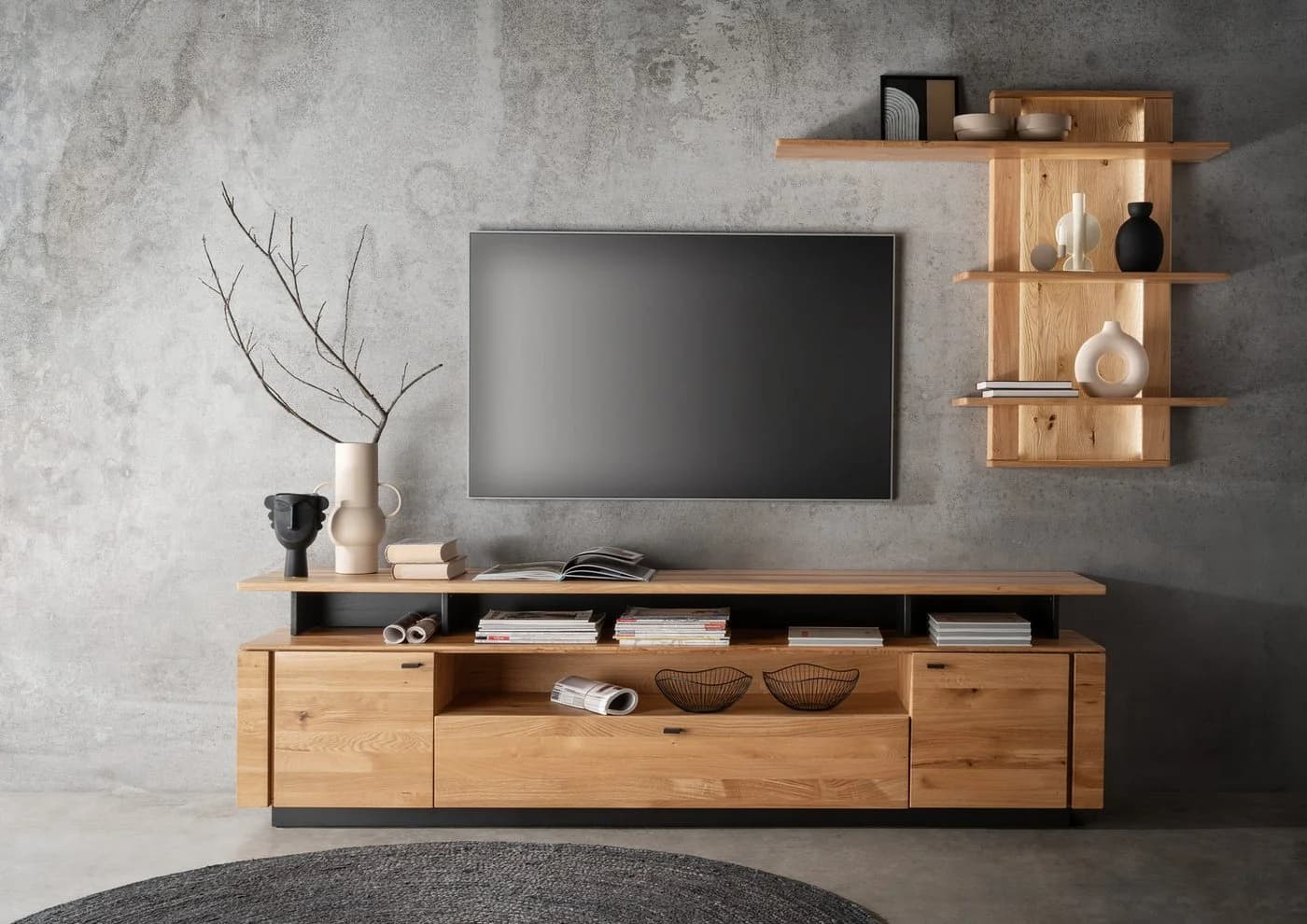 Woodroom Wandboard Zwettl Wildeiche massiv geölt 3 Ablagen - Bild 3