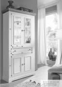 Woodroom Vitrine Oslo massiv Kiefer grau gewachst Bild 3