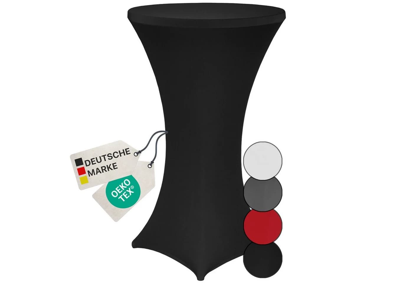 NYVI Stehtischhusse Gala Schwarz Elastisch Premium - Bild 2