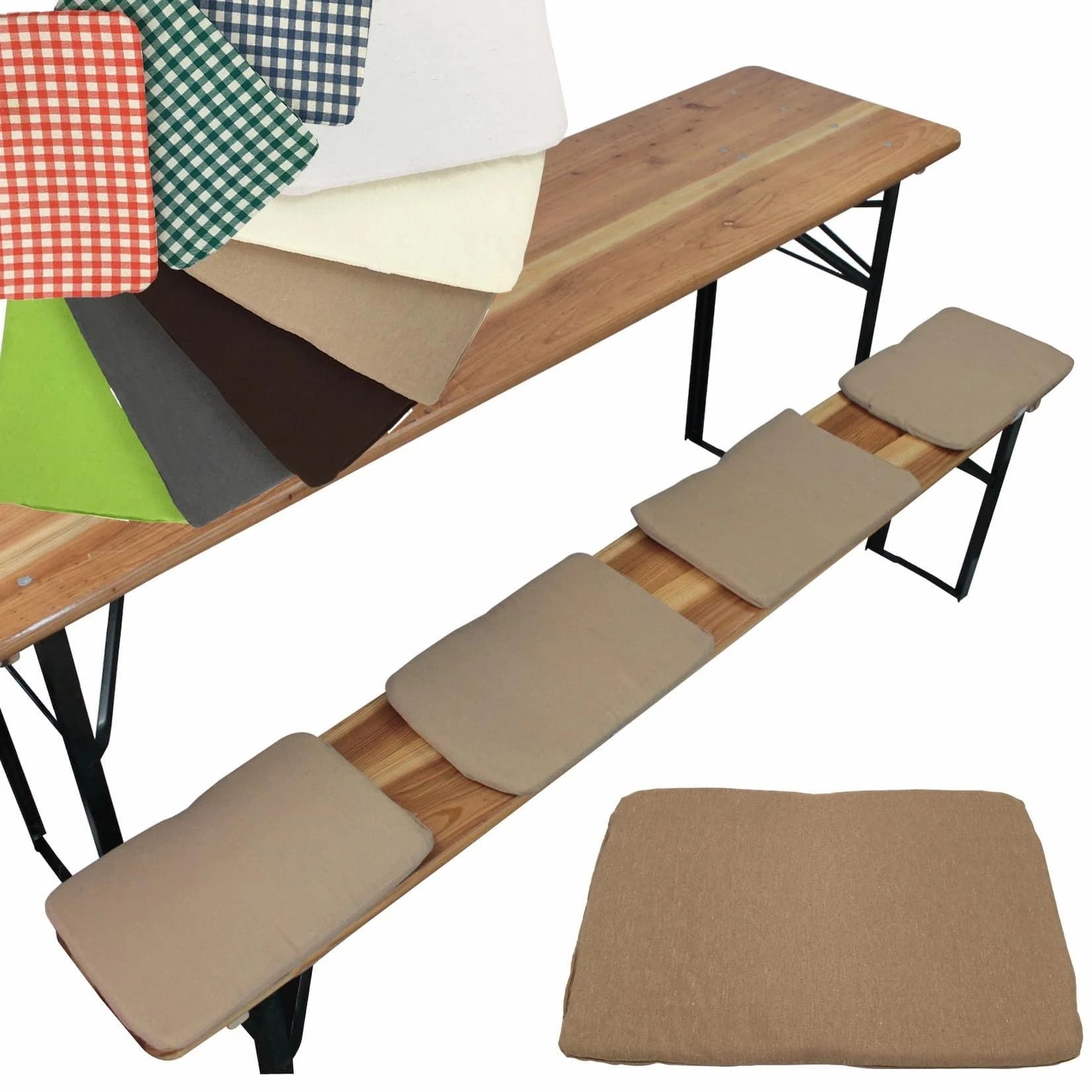 NYVI Bierbank Sitzkissen 36x25 cm NYVIGala 4er Set Beige