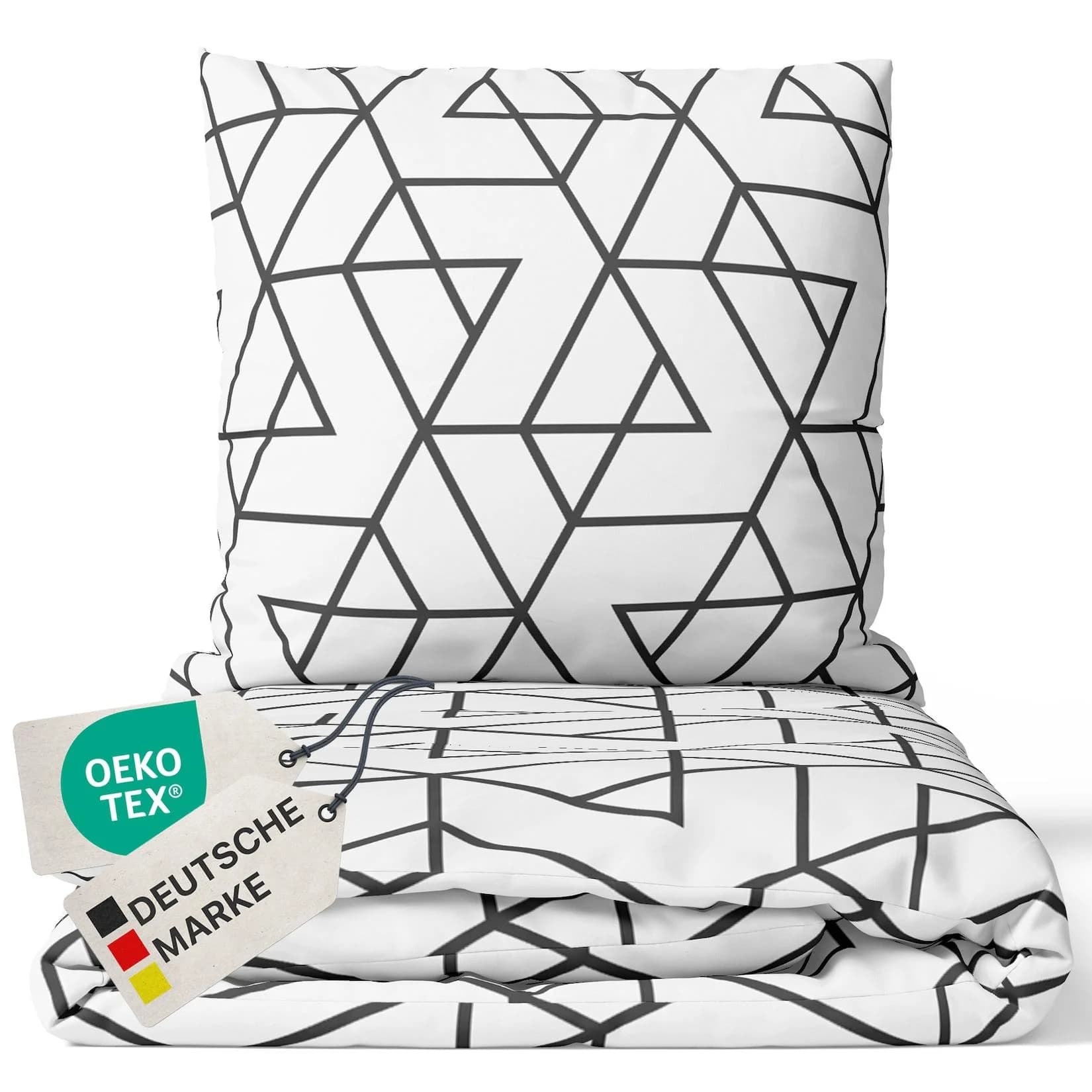 NYVI Bettwäsche Set DreamScience Mikrofaser Geo Design