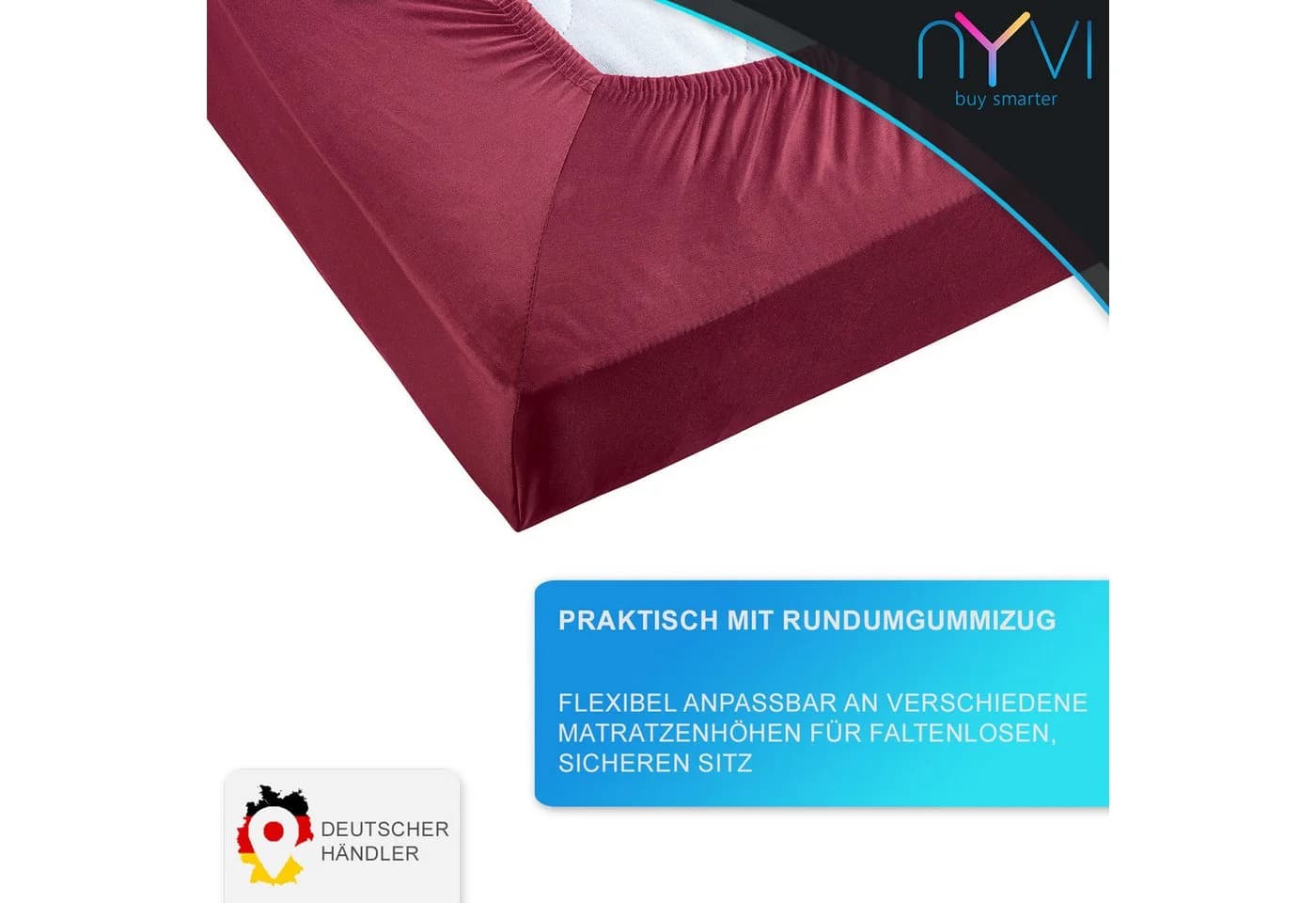 NYVI Spannbettlaken DreamScience Mikrofaser Rundumgummizug Bügelfrei - Bild 3