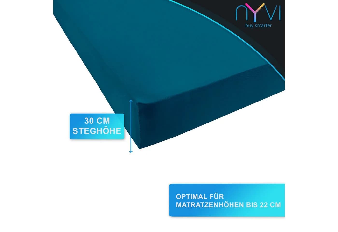 NYVI Spannbettlaken DreamScience Mikrofaser Rundumgummizug Bügelfrei - Bild 5