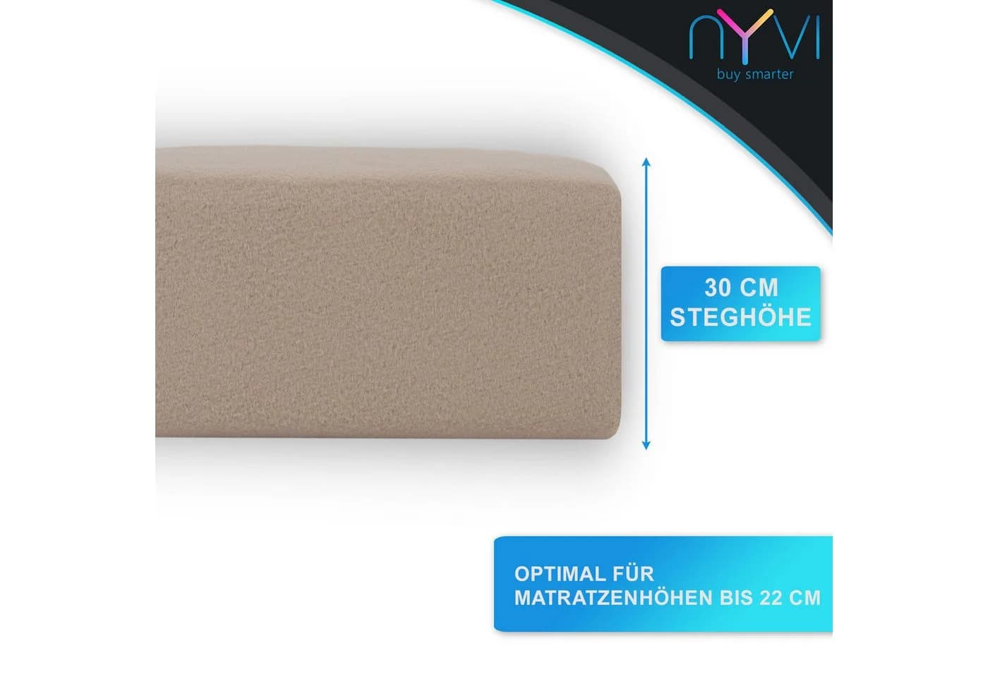 NYVI Spannbettlaken Mikroflausch Rot 100% Polyester - Bild 5