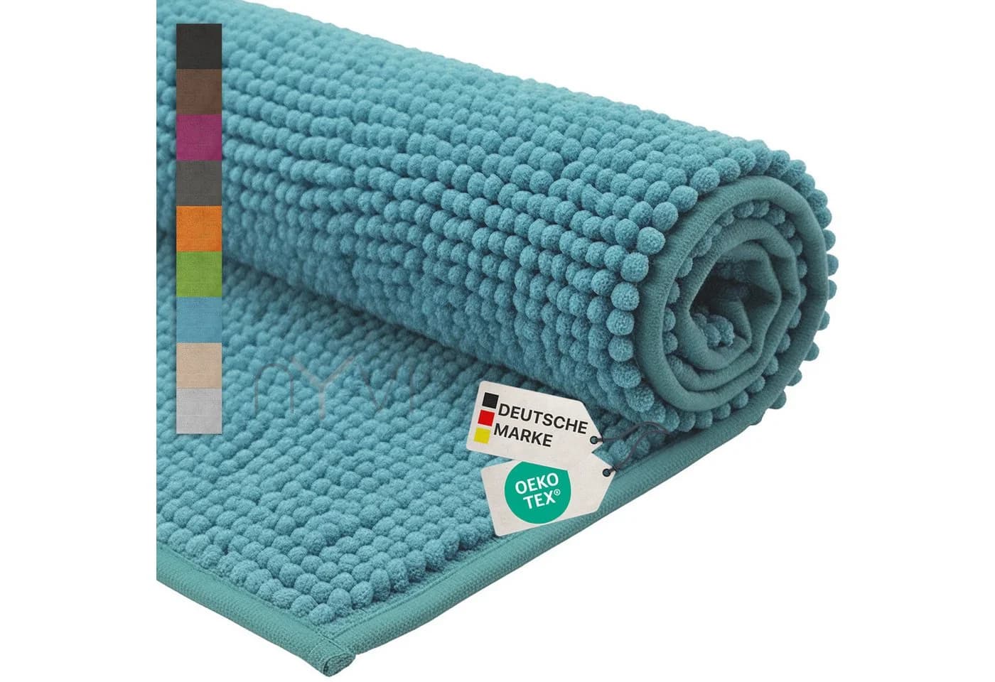 NYVI Badematte WC Vorleger Chenille Rutschfest Saugfähig - Bild 2