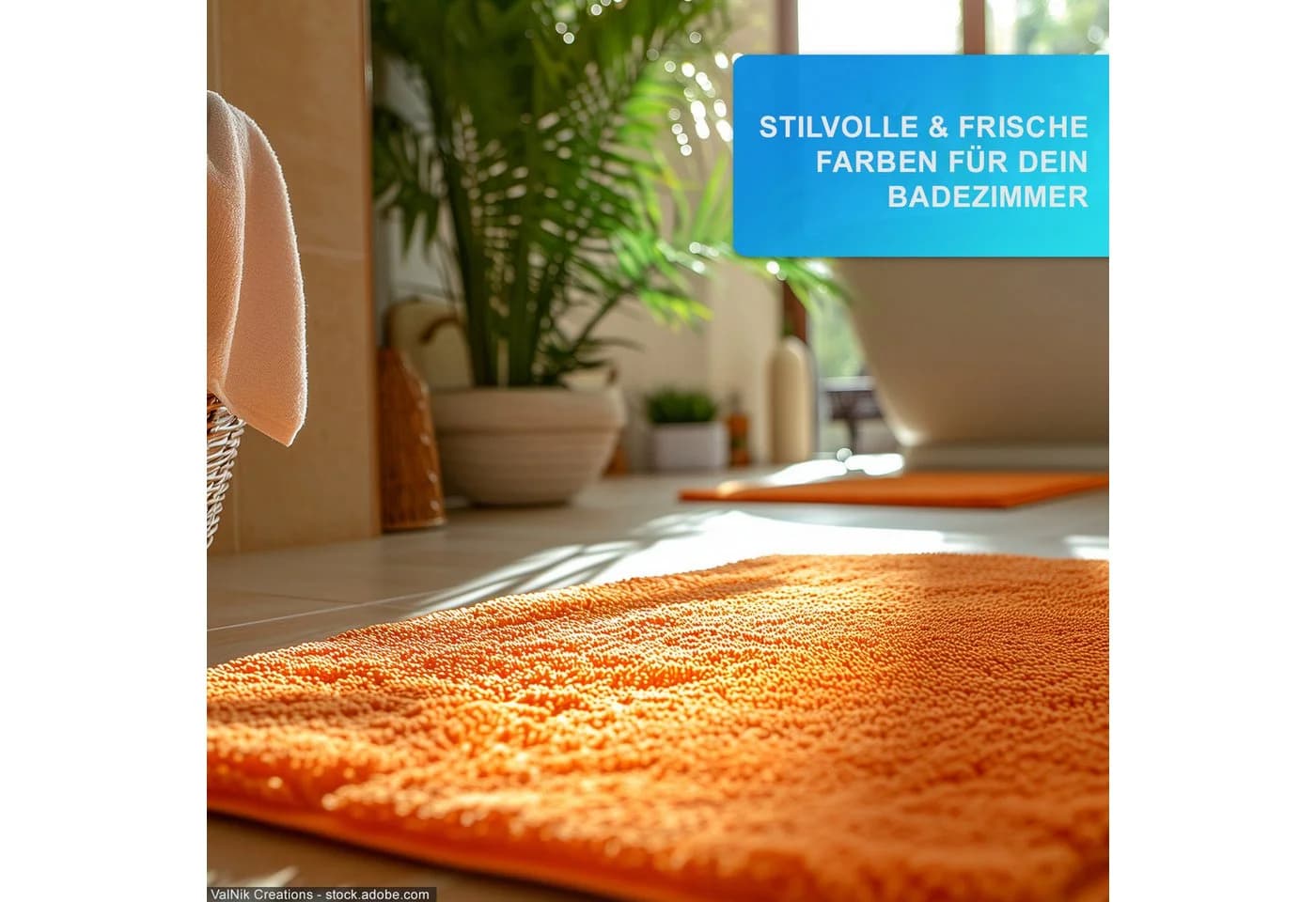NYVI Badematte WC Vorleger Chenille Rutschfest Saugfähig - Bild 5