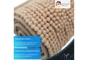 NYVI Badematten Set 2-teilig Chenille Beige Rutschfest Saugstark Bild 1