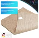 NYVI Badematten Set 2-teilig Chenille Beige Rutschfest Saugstark Bild 3