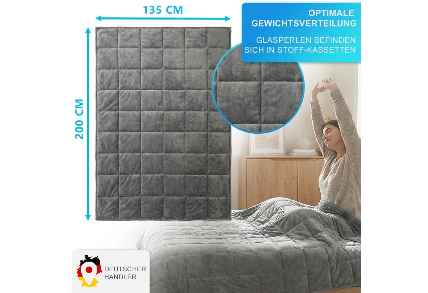 NYVI Gewichtsdecke NYVIGravity 7kg - Bild 3