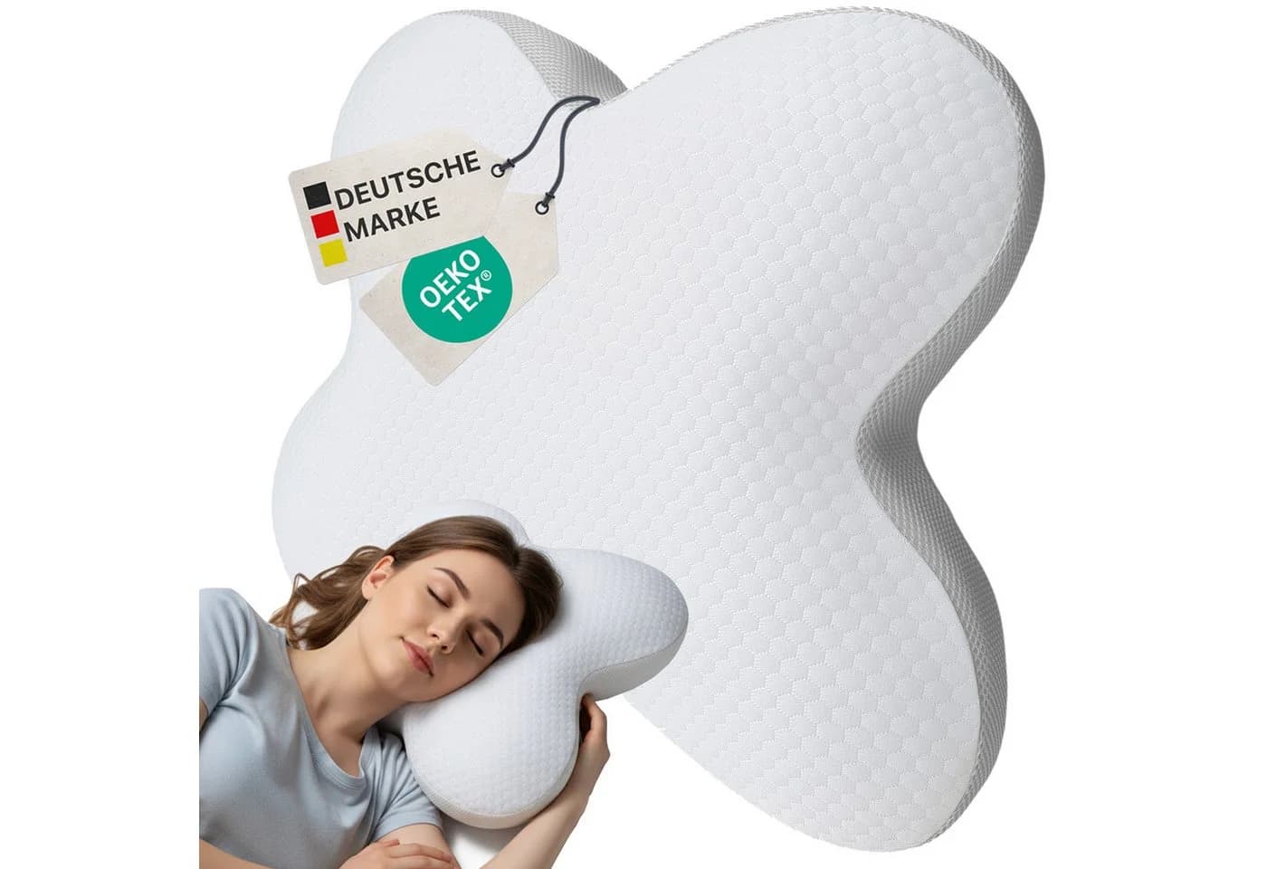 NYVI Nackenstützkissen NYVICloud Kopfkissen mit Visko Memoryschaum - Bild 2