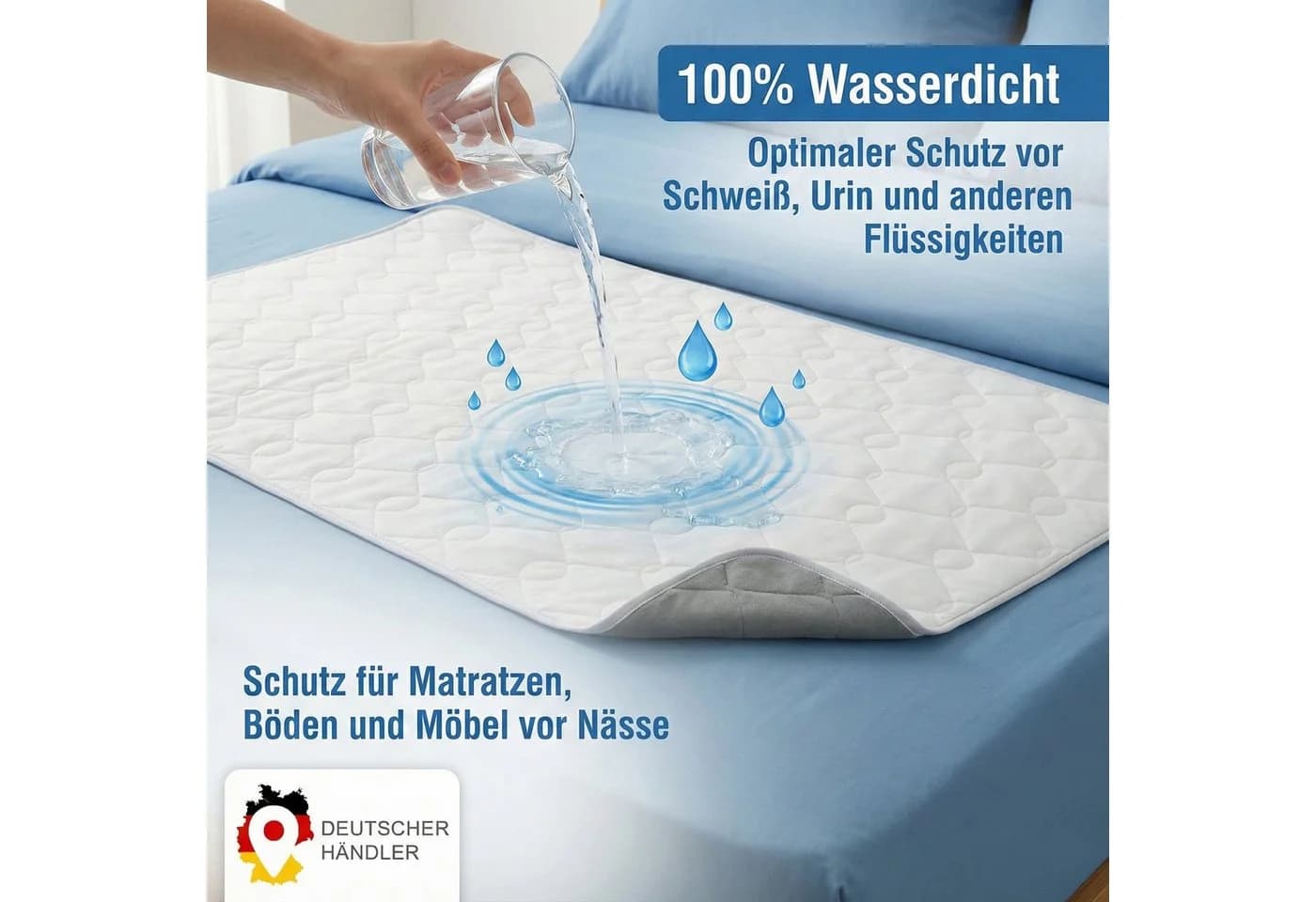 NYVI Inkontinenzauflage 75x90 cm Wasserdicht Weiß