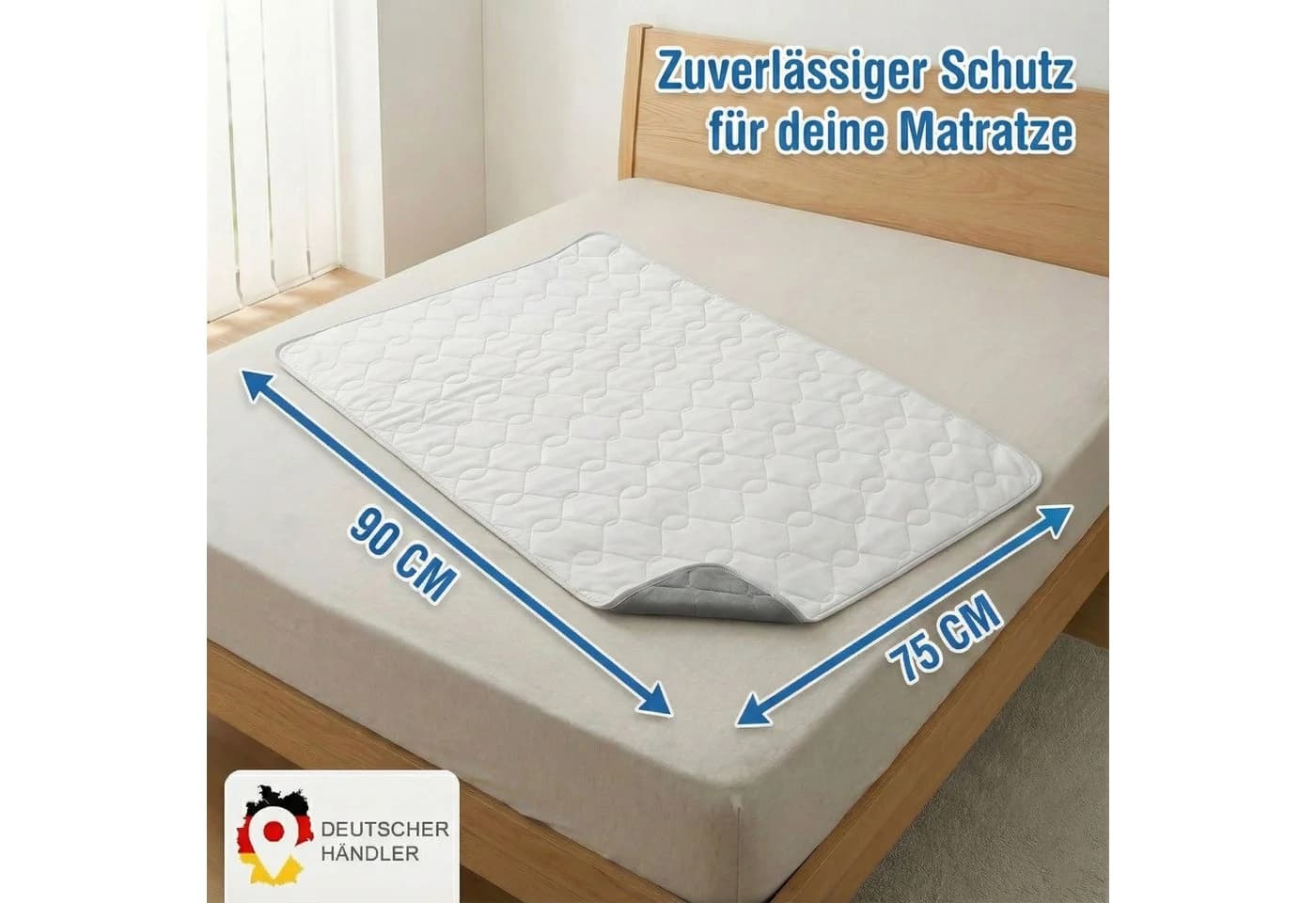 NYVI Inkontinenzauflage 75x90 cm Wasserdicht Weiß - Bild 3