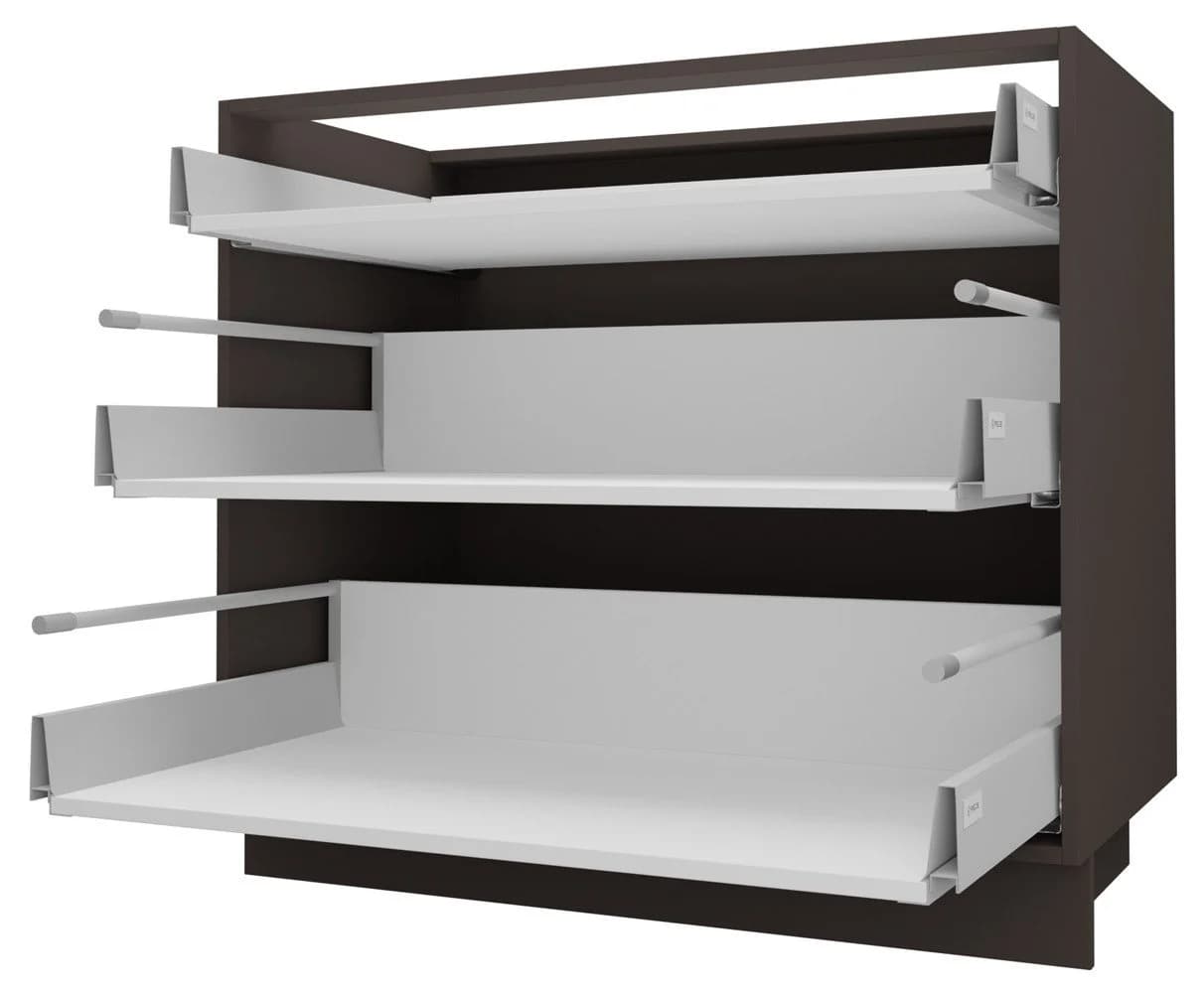 Feldmann-Wohnen Unterschrank Kvantum 80cm Grau Soft-Close
