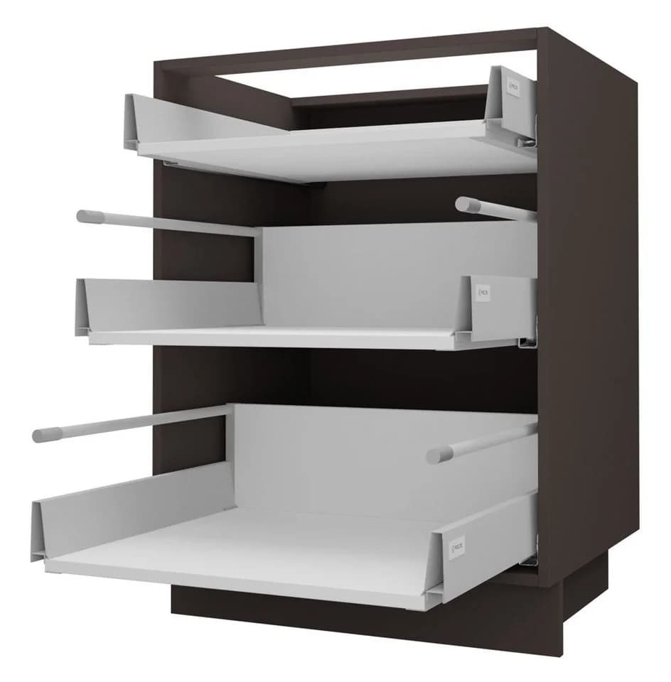 Feldmann-Wohnen Unterschrank Kvantum 60x50x82cm Grau Matt