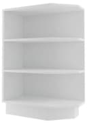 Feldmann-Wohnen Unterschrank Eck-Regal weiß mit 3 Ablageböden Bild 2