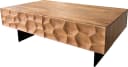 DELIFE Couchtisch Solu Akazie Natur 3D-Front Bild 2