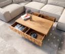 DELIFE Couchtisch Solu Akazie Natur 3D-Front Bild 5