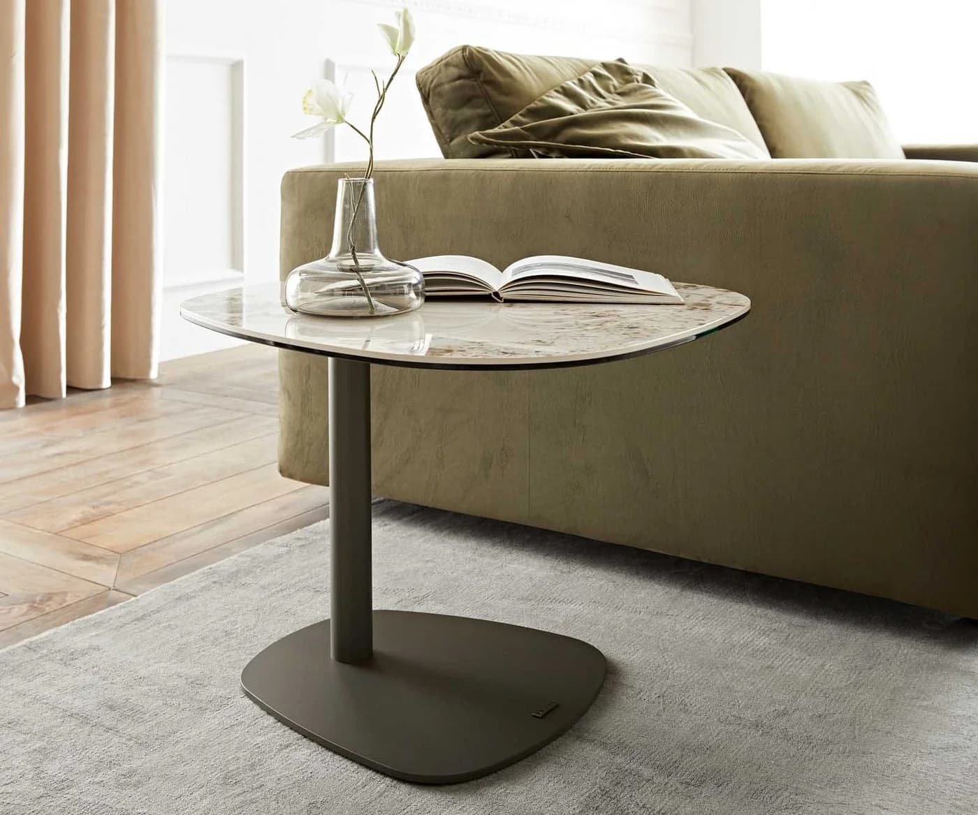 DELIFE Couchtisch Elenya Keramik Weiß-Beige - Bild 3
