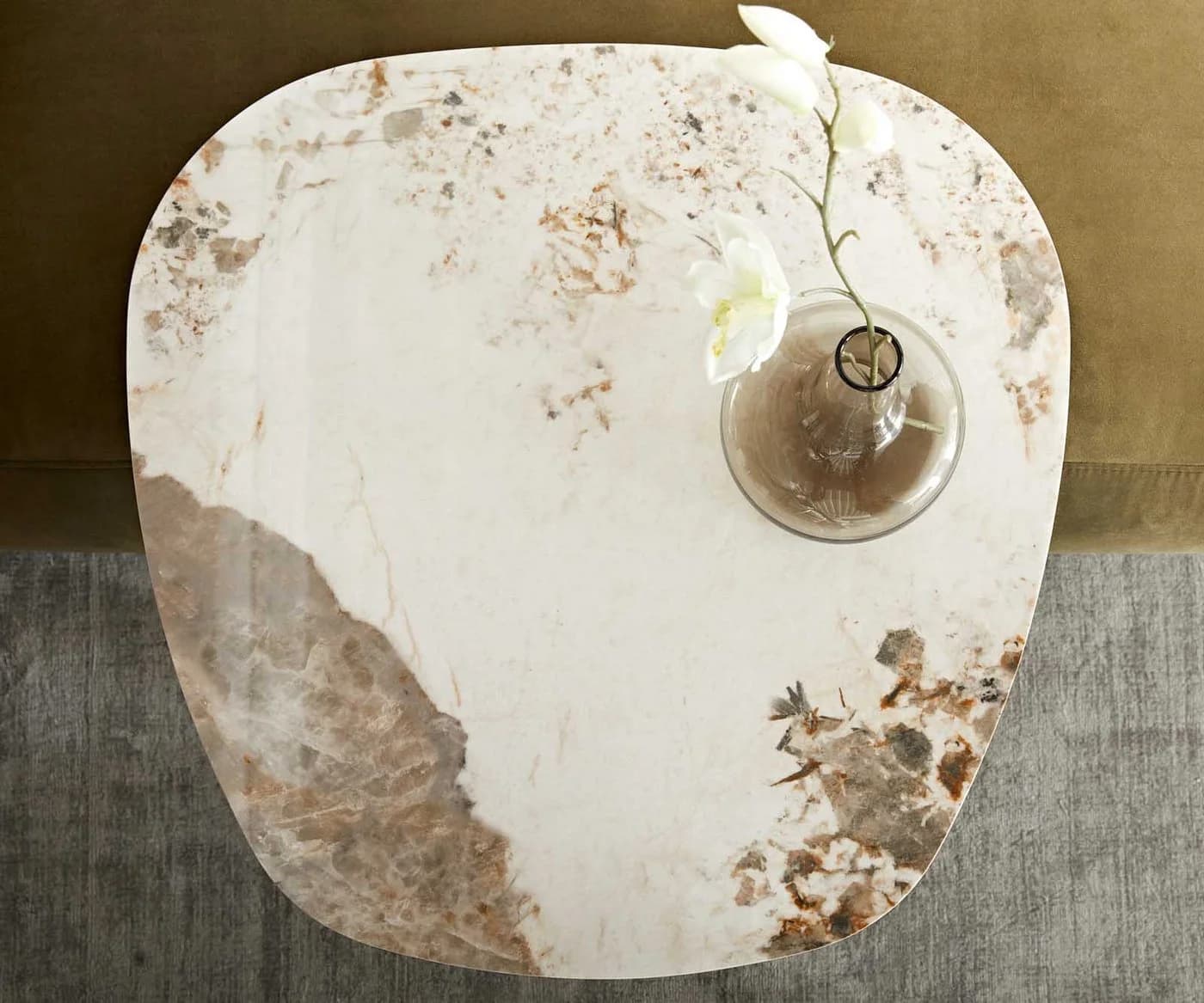DELIFE Couchtisch Elenya Keramik Weiß-Beige - Bild 5
