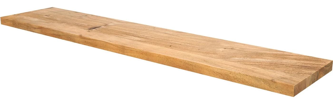 DELIFE Wandregal Edge Massivholz Akazie Natur