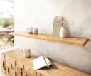 DELIFE Wandregal Edge Massivholz Akazie Natur Bild 2