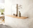 DELIFE Wandregal Edge Akazie Natur 100 cm Massivholz Bild 1