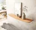 DELIFE Wandregal Edge Akazie Natur 100 cm Massivholz Bild 3