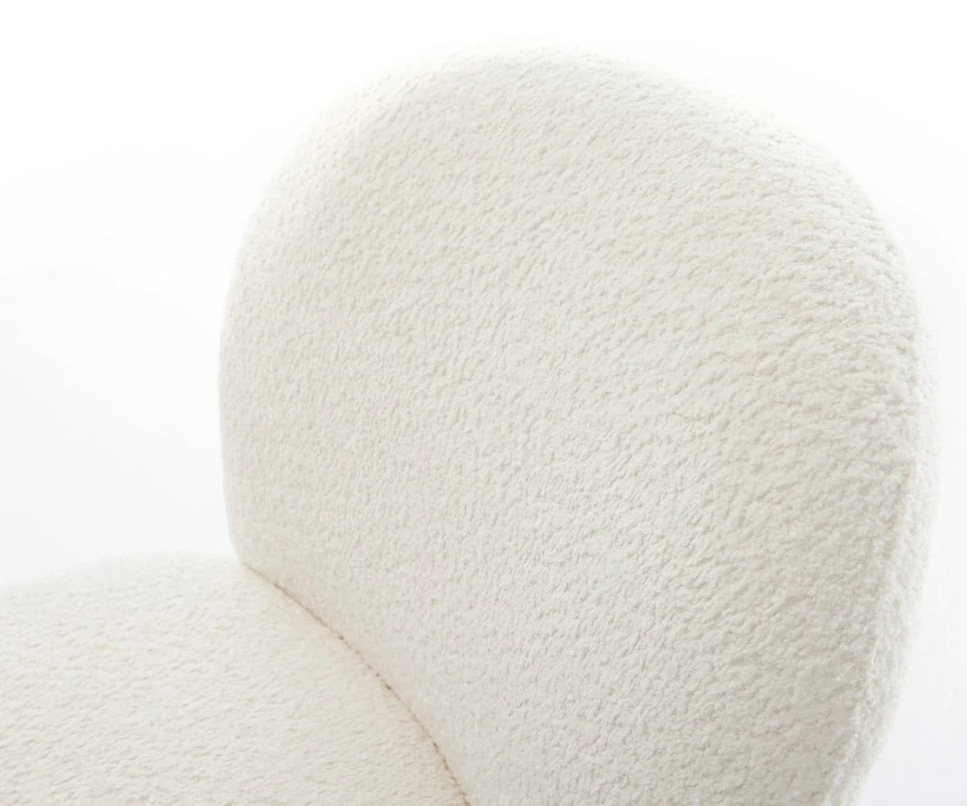 DELIFE Polsterstuhl Nube-Flex Edelstahl Bouclé Weiß - Bild 5