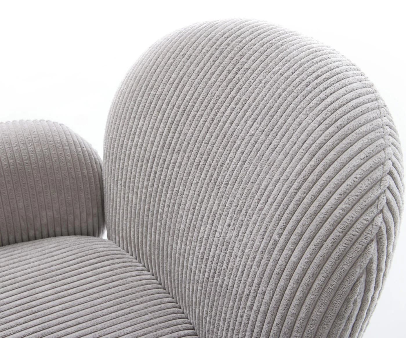 DELIFE Polsterstuhl Nube-Flex mit Armlehnen Freischwinger Cord Silbergrau - Bild 5