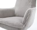 DELIFE Polsterstuhl Heira-Flex Schwarz Silbergrau Cord Freischwinger Bild 5