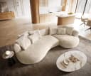 DELIFE Big-Sofa Edina Cord Beige Bild 4